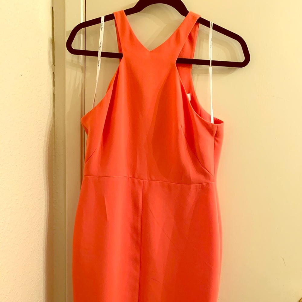 Orange midi Calvin Klein dress